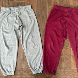 Women’s Large LazyPants Jogger Sweatpants Set - Gray and burgundy